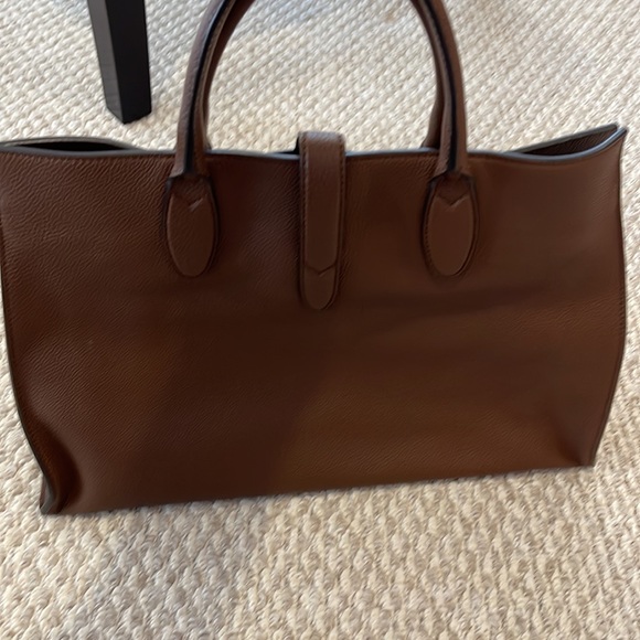 Gucci leather handbag tote, nut brown. - Picture 4 of 4